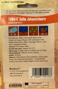 Tomate gelbe Johannisbeere - Saatgut - Samen BIO aus biologischem Anbau Rarität